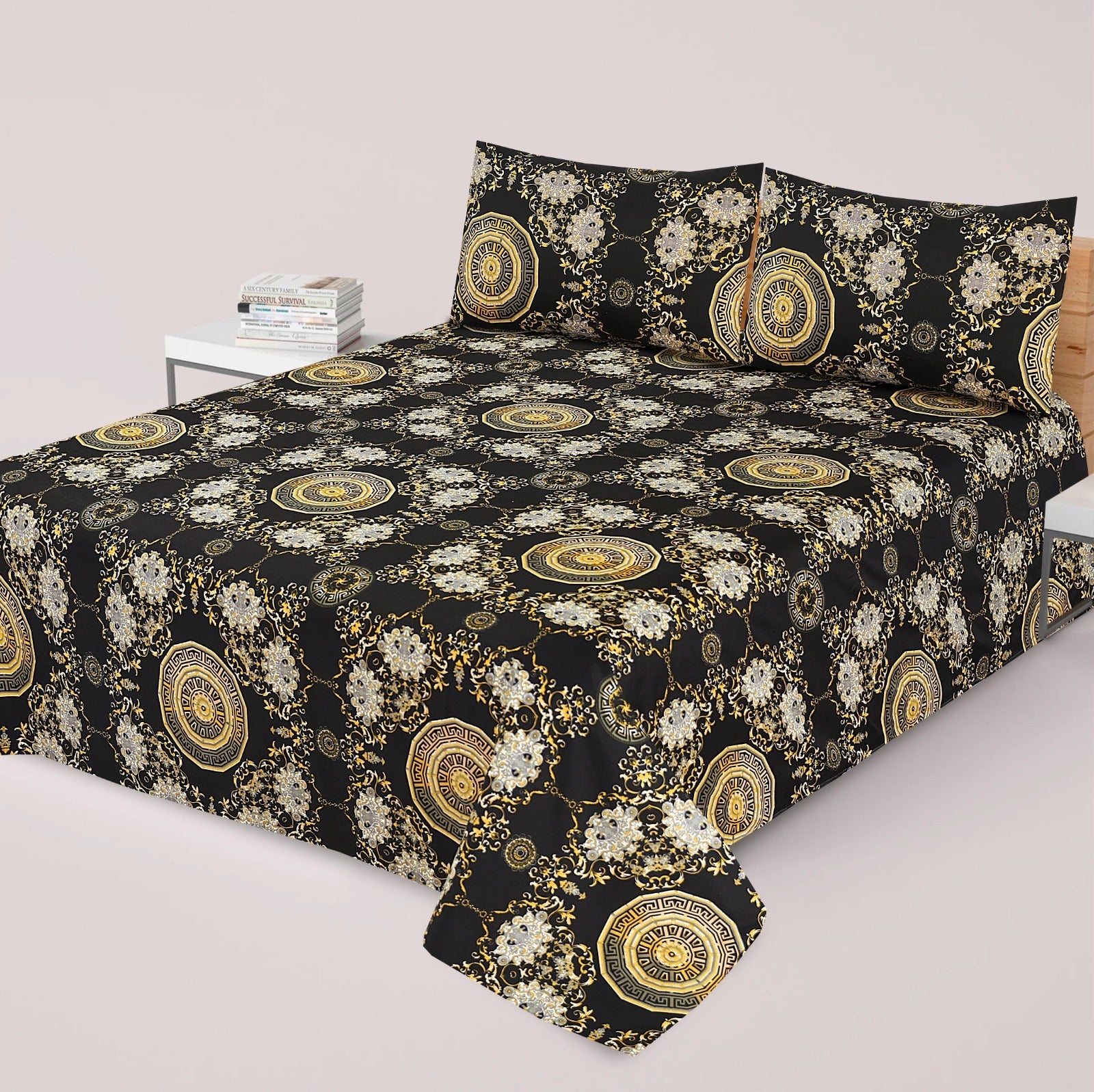 Premium Printed Bed Sheet Set - BM96