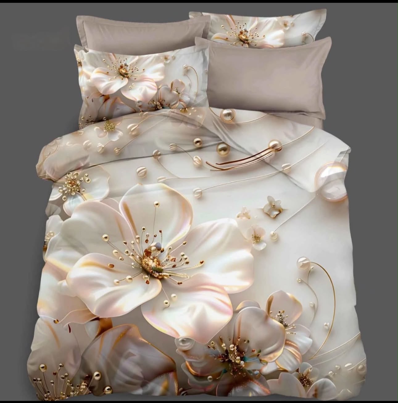 Premium 5D Printed Bedsheet -5D 18