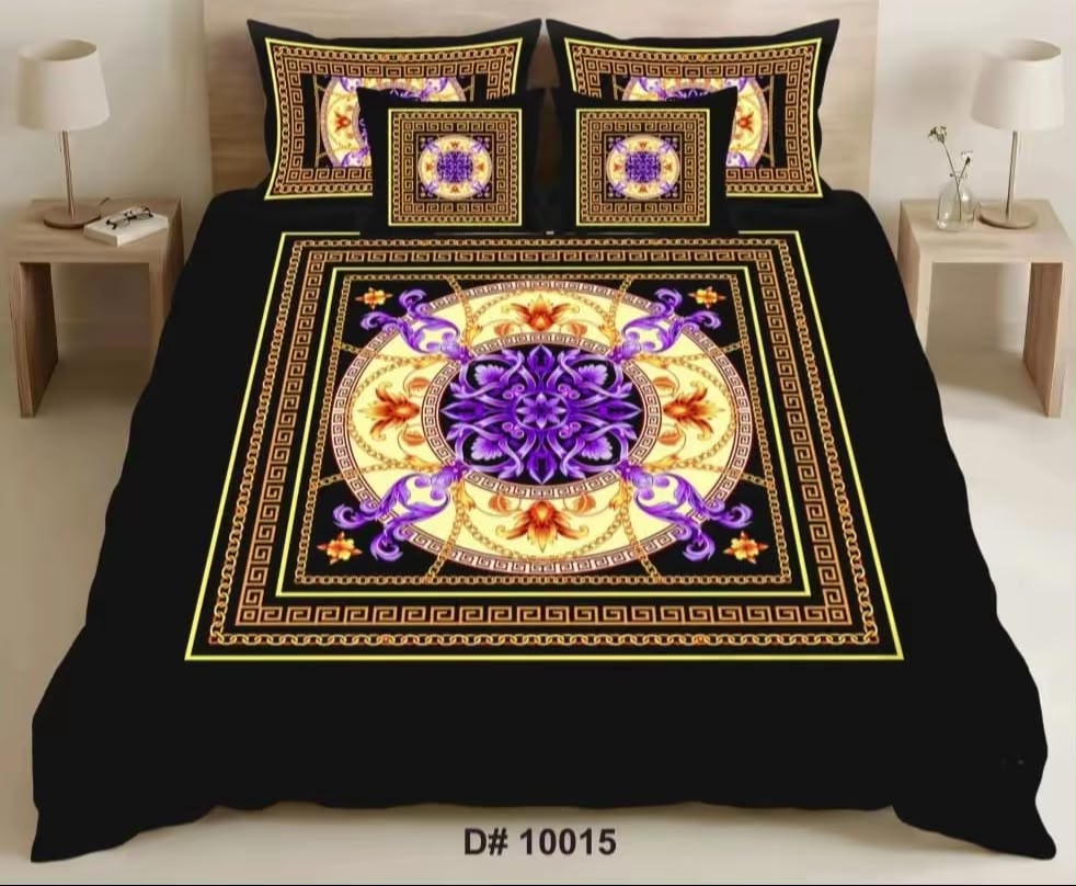 Premium 5D Printed Bedsheet -5D 28