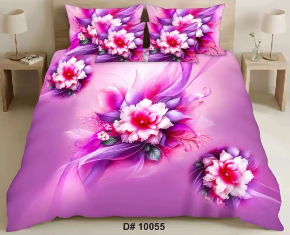 Premium 5D Printed Bedsheet -5D 31
