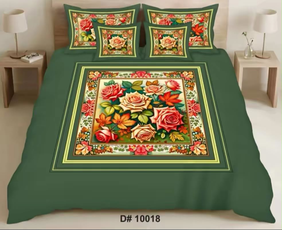Premium 5D Printed Bedsheet -5D 33