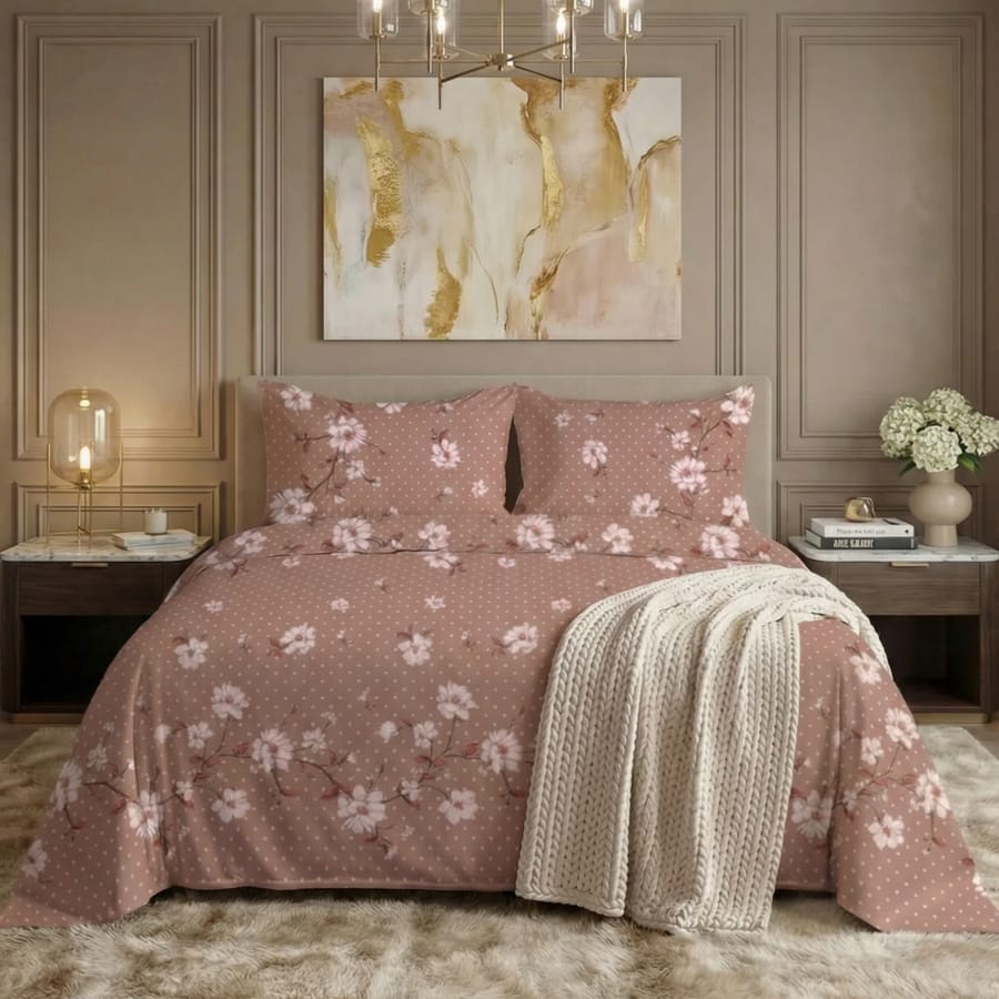 Premium Printed Bed Sheet Set - BM57