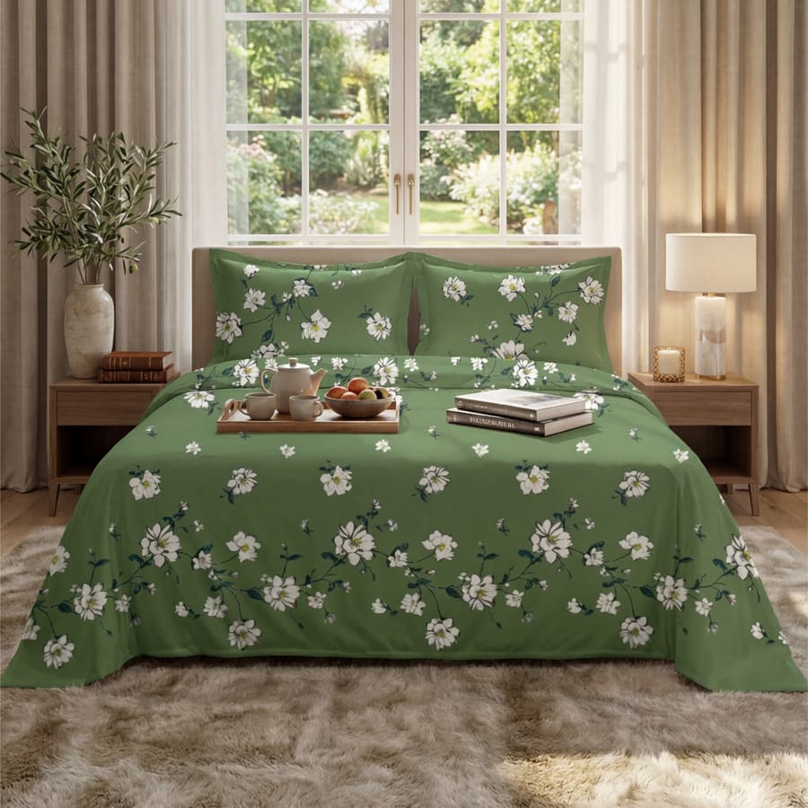 Premium Printed Bed Sheet Set - BM15