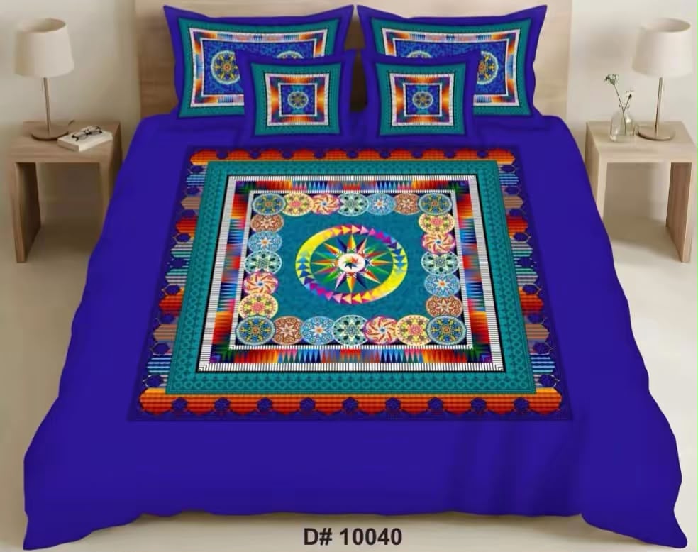 Premium 5D Printed Bedsheet -5D 36