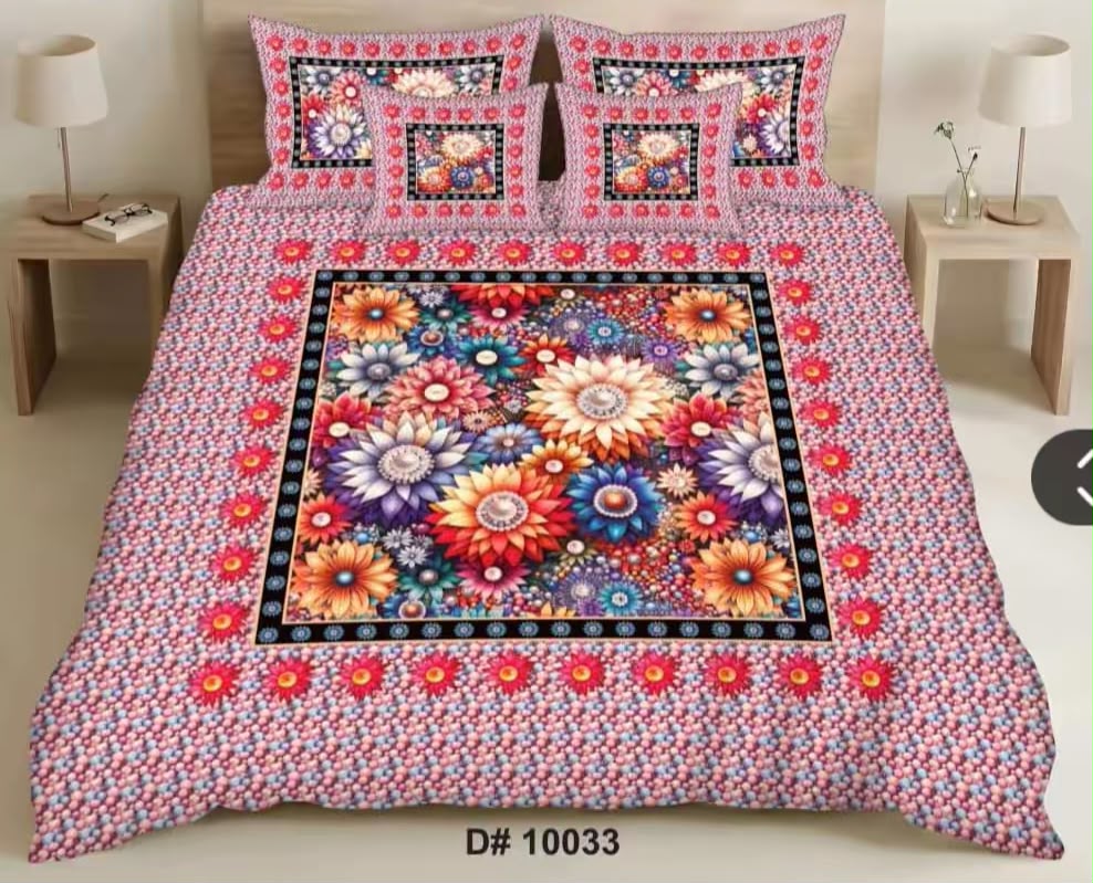 Premium 5D Printed Bedsheet -5D 43
