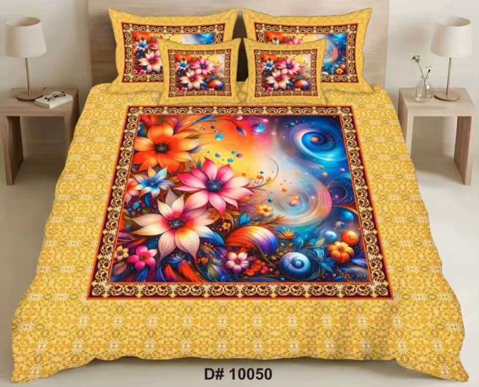 Premium 5D Printed Bedsheet -5D 49