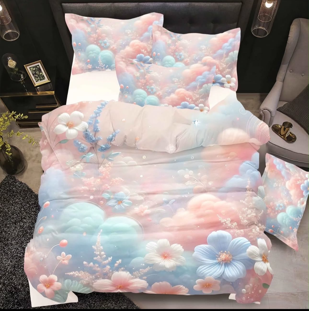 Premium 5D Printed Bedsheet -5D 11