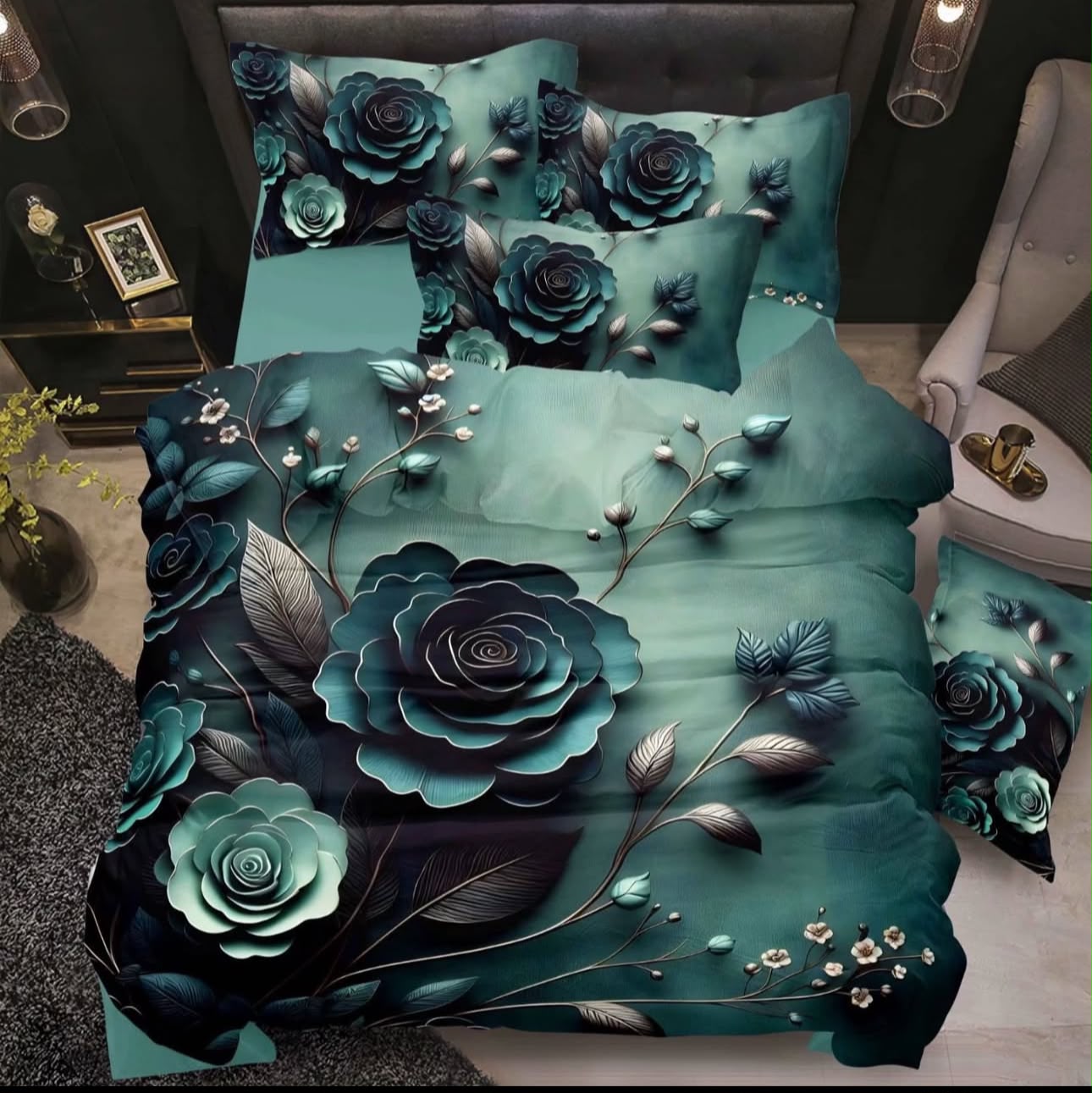 Premium 5D Printed Bedsheet -5D 16