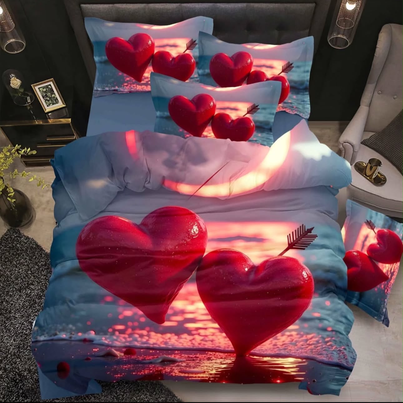 Premium 5D Printed Bedsheet -5D 22