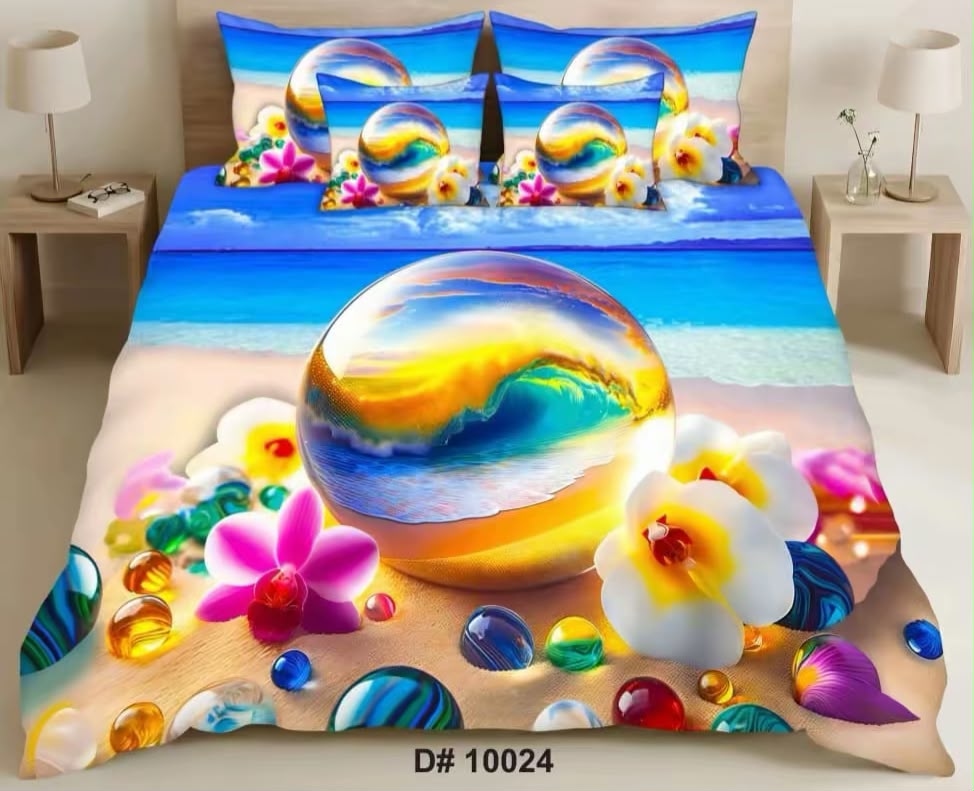 Premium 5D Printed Bedsheet -5D 29