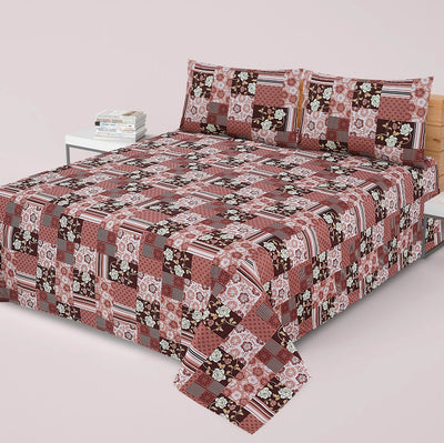 Premium Printed Bed Sheet Set - BM04