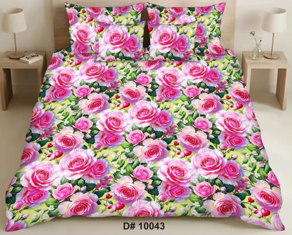 Premium 5D Printed Bedsheet -5D 34