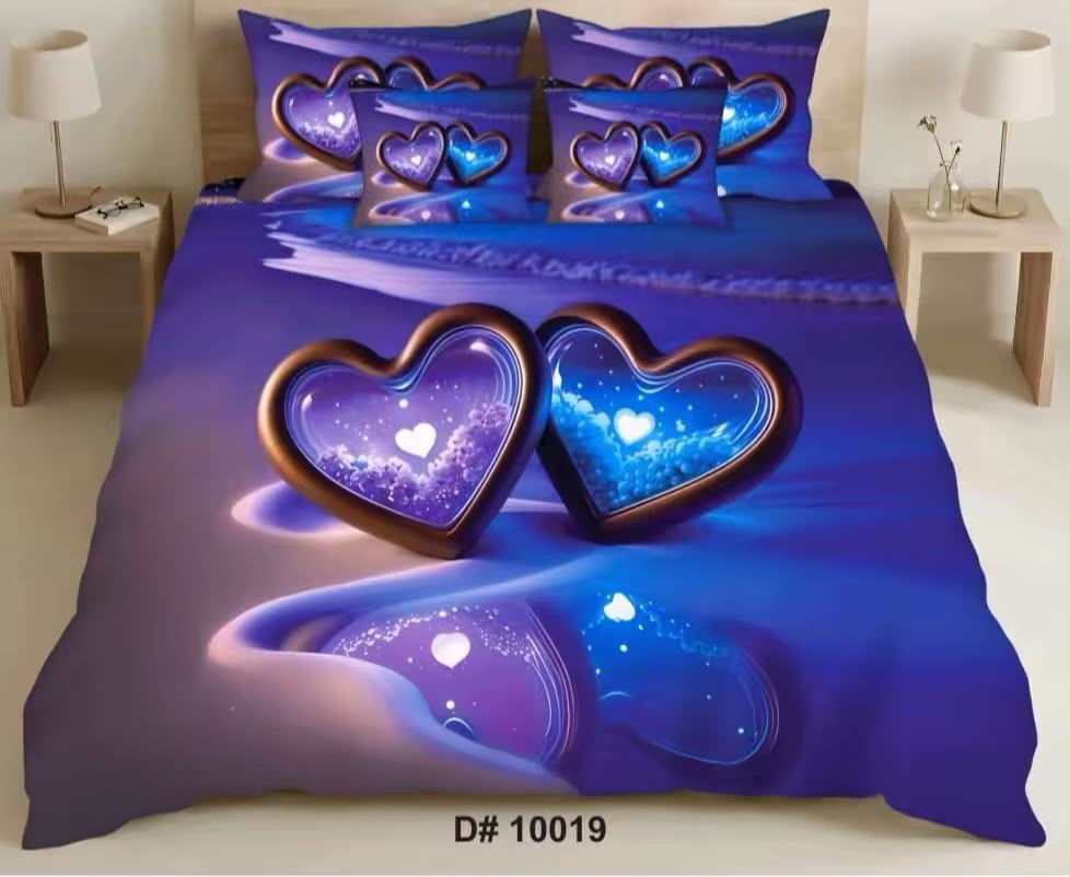 Premium 5D Printed Bedsheet -5D 37