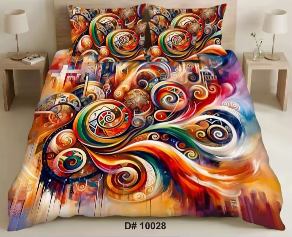 Premium 5D Printed Bedsheet -5D 40