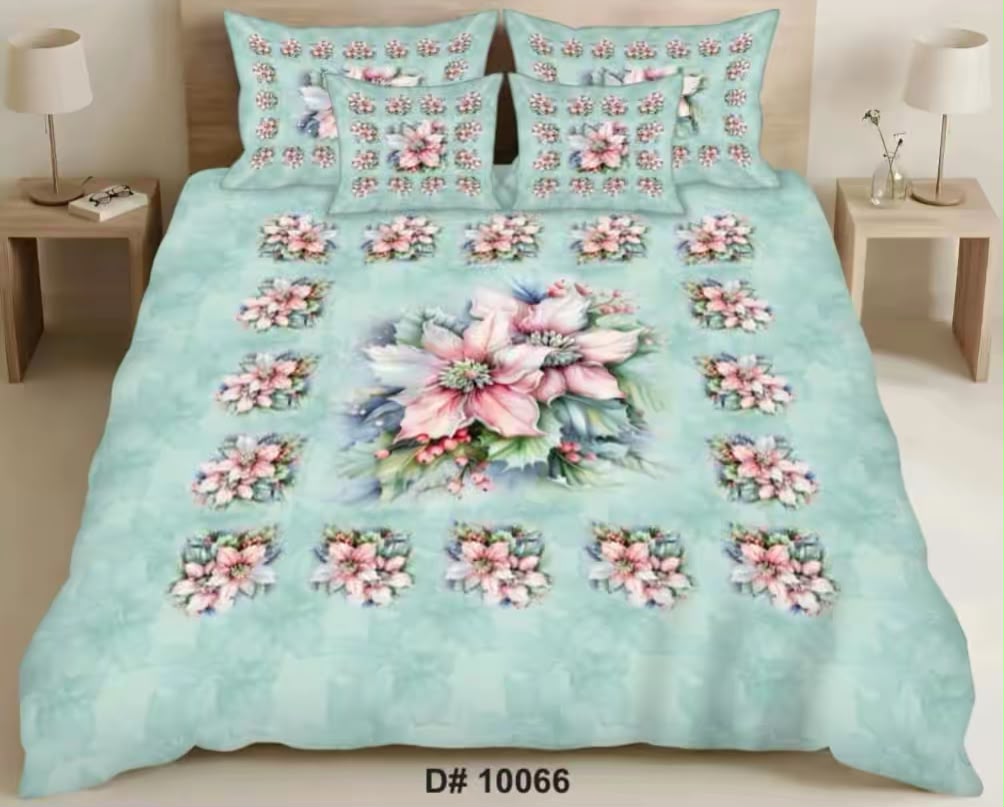 Premium 5D Printed Bedsheet -5D 48